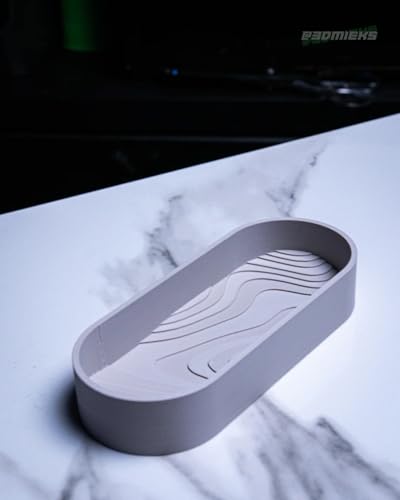 Topology Series Tray Organizer – Minimalist Desk or Vanity Tray with Topographic Design for Keys, Jewelry, and Accessories | 3D Printed