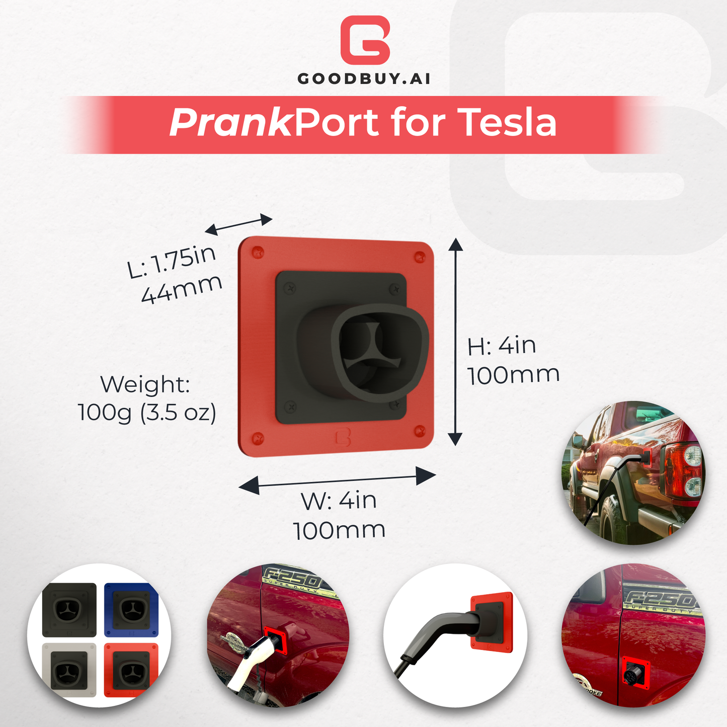 PrankPort – Magnetic Fake EV Charger for Tesla, Gas & Diesel Vehicles | Made in USA