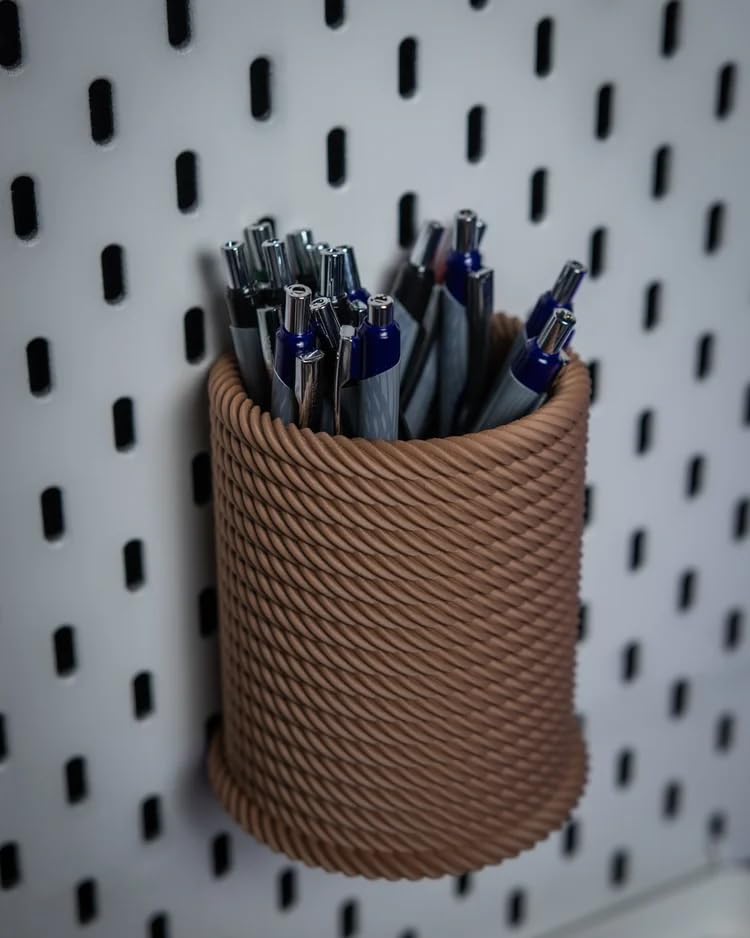Rope Series Pencil Holder for IKEA Skadis Board | Stylish Desk Organizer Cup | 3D Printed
