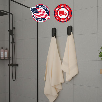 QuickClip – Wall Mounted Towel and Cloth Holder, Small and Regular Sizes, Easy Slide & Gravity Grip, Minimalist Design | 3D Printed