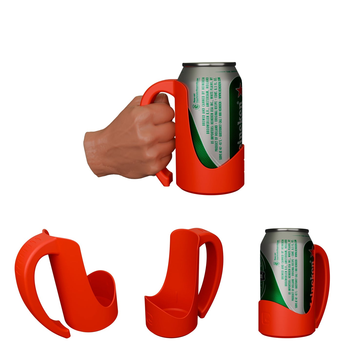 iCanHandle – Can Holder Handle for 12oz Standard Cans, Perfect for Beer, Energy Drinks, Sodas | 3D Printed (12oz Standard)