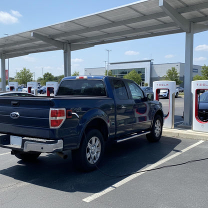 PrankPort v2: Magnetic Fake EV Charging Port - Diesel Truck Gag Gift