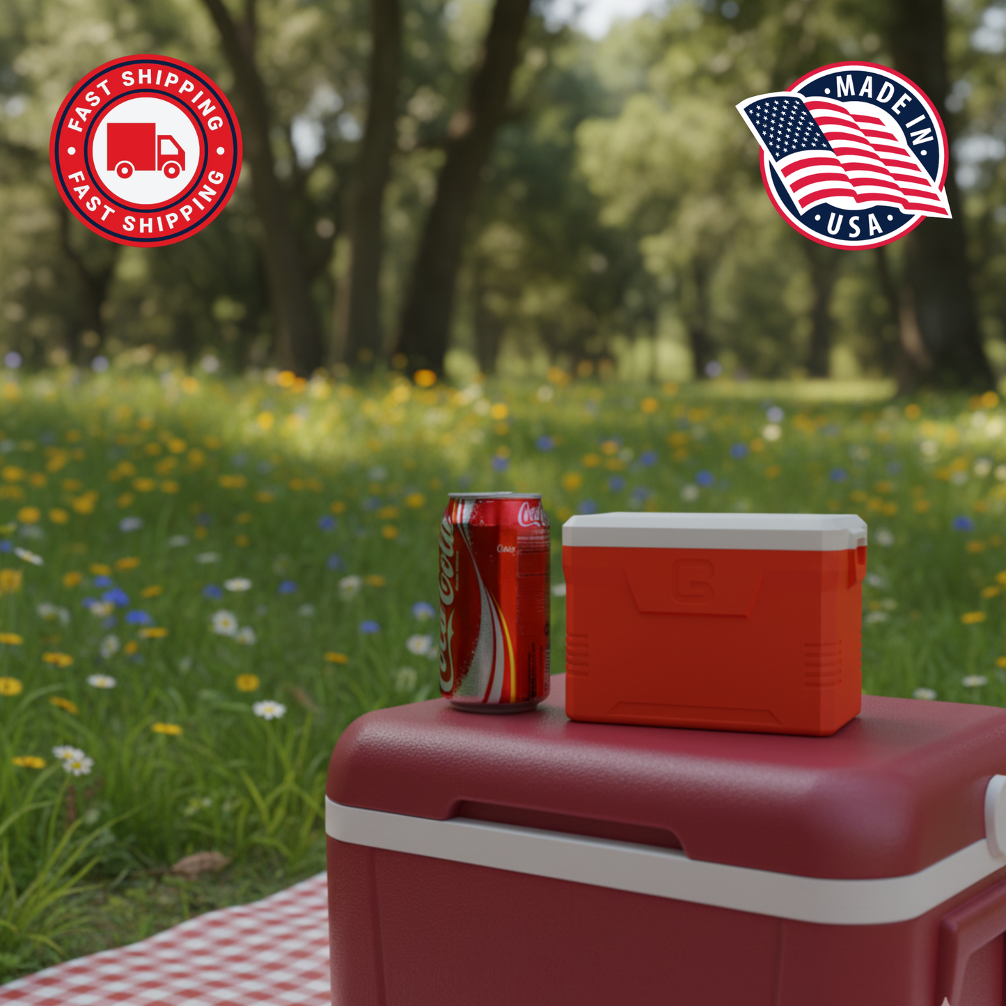 Mini Can Cooler for Beer or Soda – Funny Coleman Style Cooler for 12oz Cans – Party Gift Idea – 3D Printed