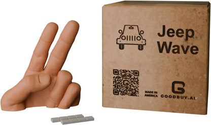 CLEARANCE - Made in USA 2-Finger Waving Hand Salute Lazy Waver Compatible with Jeep Gladiator for Jeep Cherokee for Dash Hand Wave 3D Printed