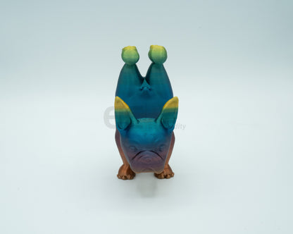 Yoga Pups in Poses: 3D Printed English Bulldogs Embracing Peace (Hand Stand)
