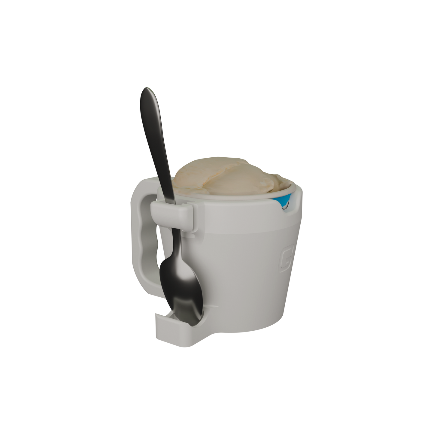 FrostGrip – Ice Cream Pint Holder with Built-in Spoon Rest, No More Frozen Hands, Perfect Pint Size Fit | 3D Printed