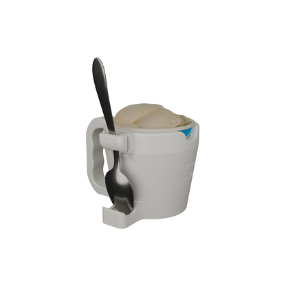 FrostGrip – Ice Cream Pint Holder with Built-in Spoon Rest, No More Frozen Hands, Perfect Pint Size Fit | 3D Printed