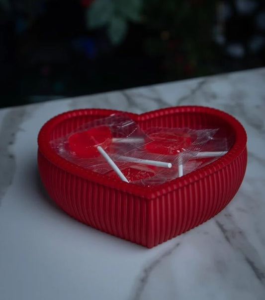 Cupid’s Bowl – Heart-Shaped Decorative Mini Storage Dish for Desk, Jewelry, or Gifts | Adorable Organizer | 3D Printed