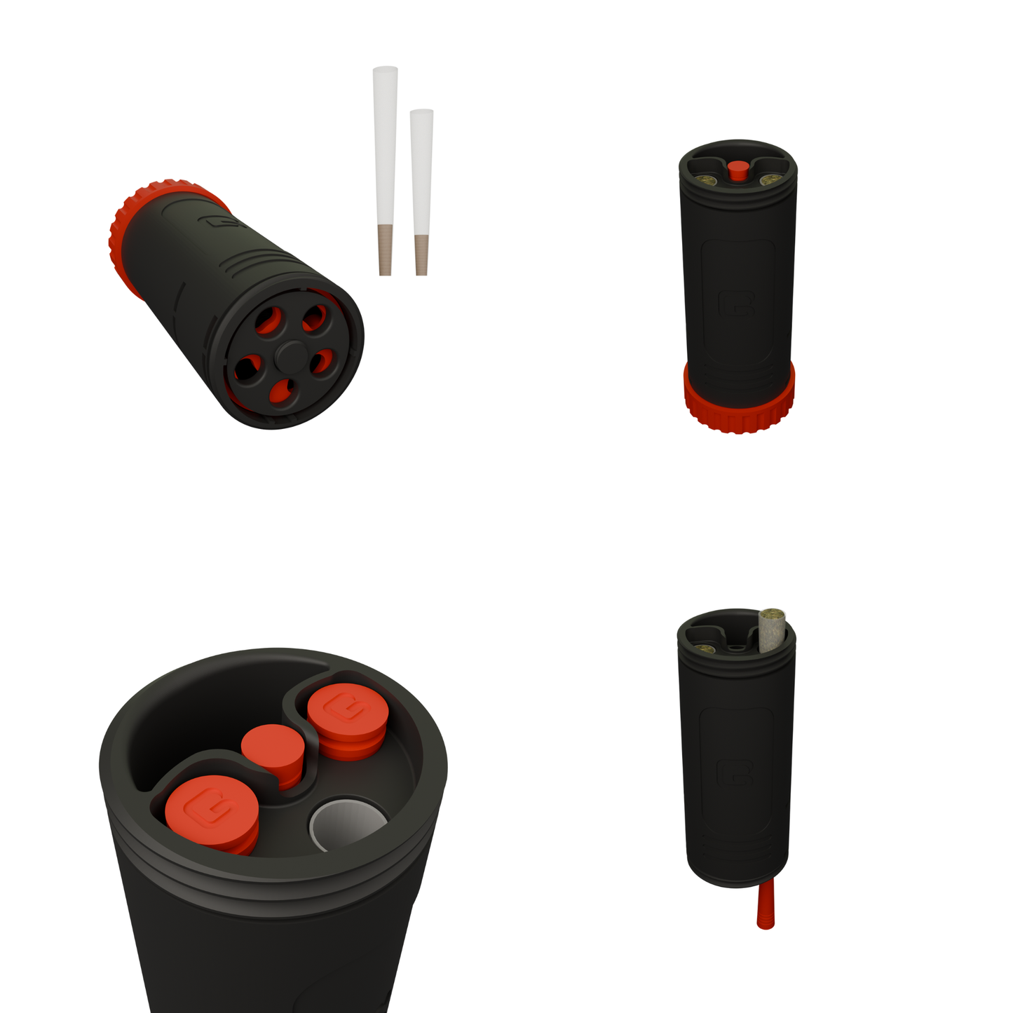 Barrel Roll – Adjustable Cone Filler for 1 to 3 Cones – Storage Compartment – Funny Gift – Made in USA – 3D Printed