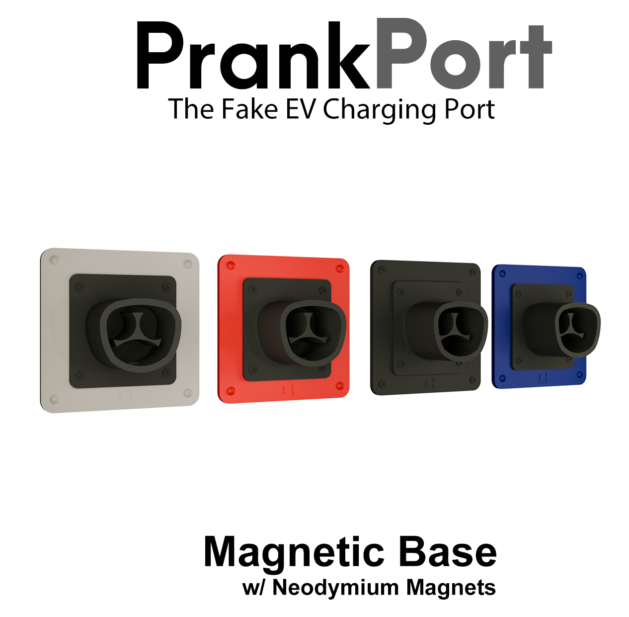 PrankPort – Magnetic Fake EV Charger for Tesla, Gas & Diesel Vehicles | Made in USA