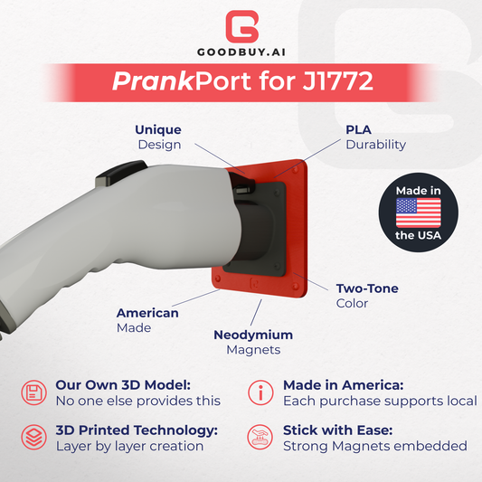 PrankPort Fake EV Charging Port J1772 – Hilarious Car Prank Gift