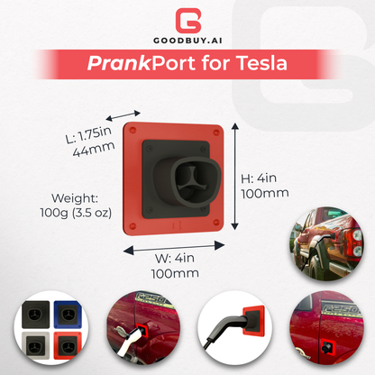 PrankPort – Magnetic Fake EV Charger for Tesla, Gas & Diesel Vehicles | Made in USA