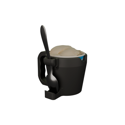 FrostGrip – Ice Cream Pint Holder with Built-in Spoon Rest, No More Frozen Hands, Perfect Pint Size Fit | 3D Printed
