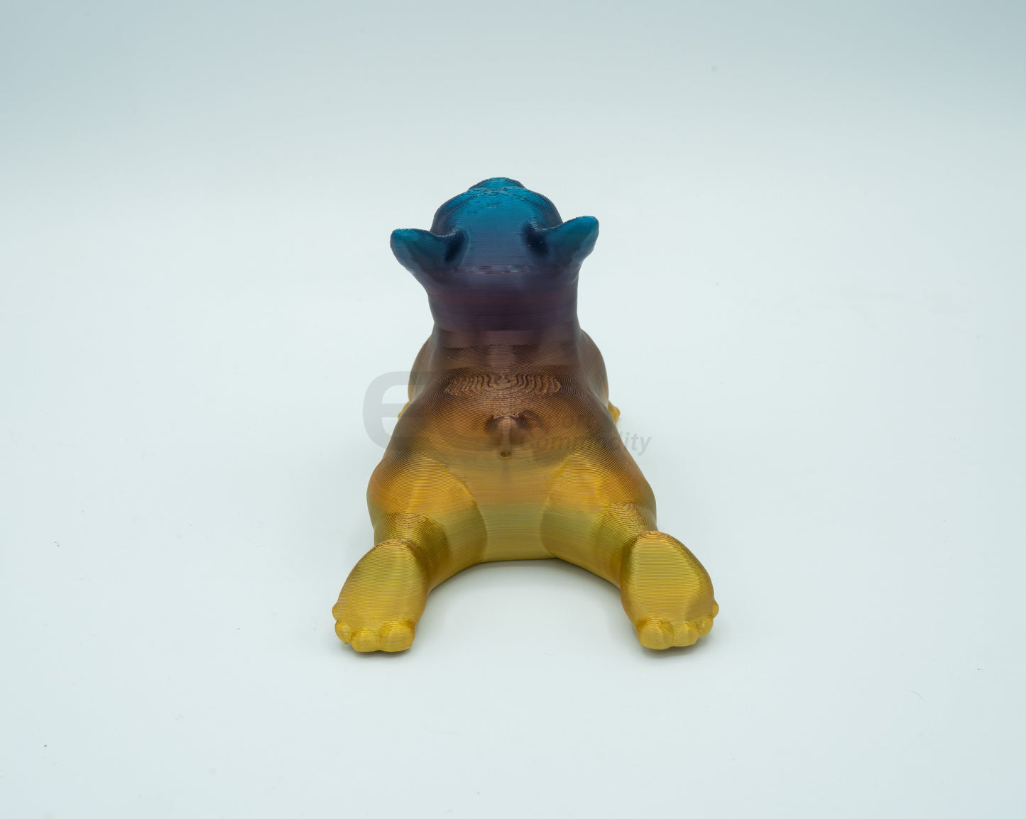 Yoga Pups in Poses: 3D Printed English Bulldogs Embracing Peace (Cobra)