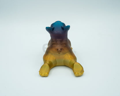 Yoga Pups in Poses: 3D Printed English Bulldogs Embracing Peace (Cobra)