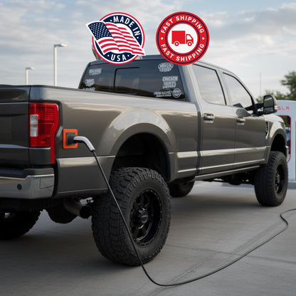 PrankPort v2: Magnetic Fake EV Charging Port - Diesel Truck Gag Gift