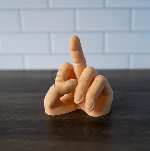ExCom One Finger Waving Hand for Car Dashboard - 3D Printed Salute Lazy Waver Compatible with Jeep Gladiator - Dash Hand Wave Ornament, Reusable Sticky Putty, Funny Jeep Gifts for Jeep Lovers