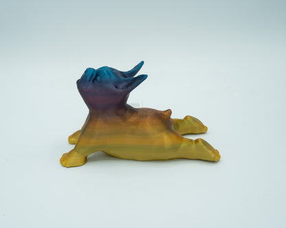 Yoga Pups in Poses: 3D Printed English Bulldogs Embracing Peace (Cobra)
