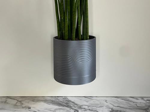 Sand Collection Wall Pot Planters with Drip Tray – Modern Wall-Mounted Plant Holder for Small Plants | Minimalist Home Décor | Eco-Friendly | Design 3D Printed