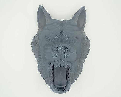 Lone Wolf Wall Companion: 3D Printed Wolf Head Wall Mount